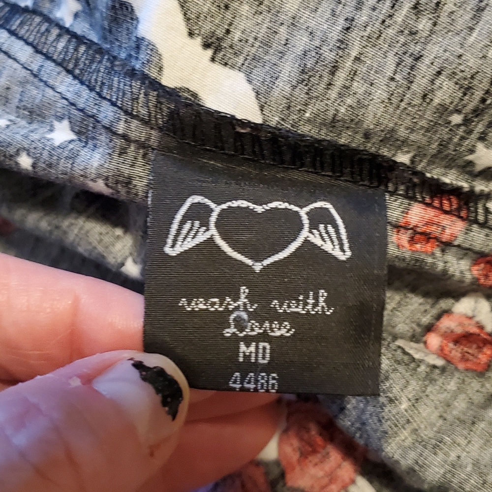 Floral Skull Print Black Dress - Picture 4 of 7